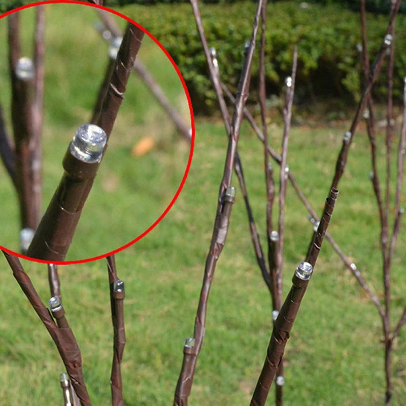 Uonlytech 60 LEDs Solar Powered Artificial Branch Lights Twig Lights Lighted Willow Branch for Christmas Thanksgiving Home Party Decoration (Warm Light) - Image 5
